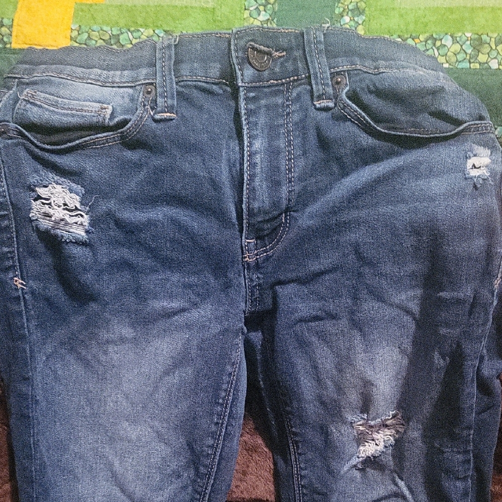 Mudd Blue Skinny Jeans with Distressed Details